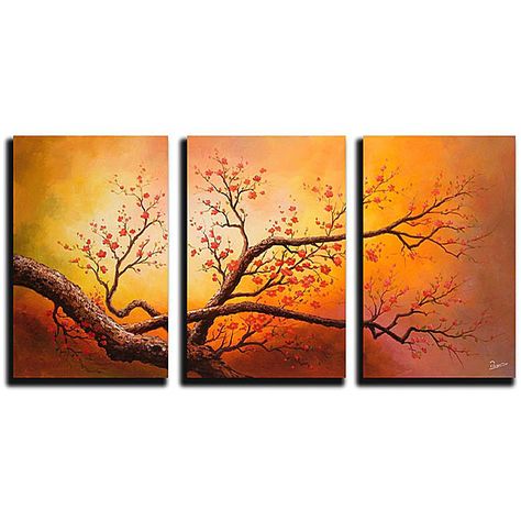 Patchwork, Diy Canvas, 3 Canvas Paintings, Canvas Gallery Wall, Diy Canvas Wall Art, Floral Oil Paintings, Floral Oil, Tree Art, Art Gallery Wall