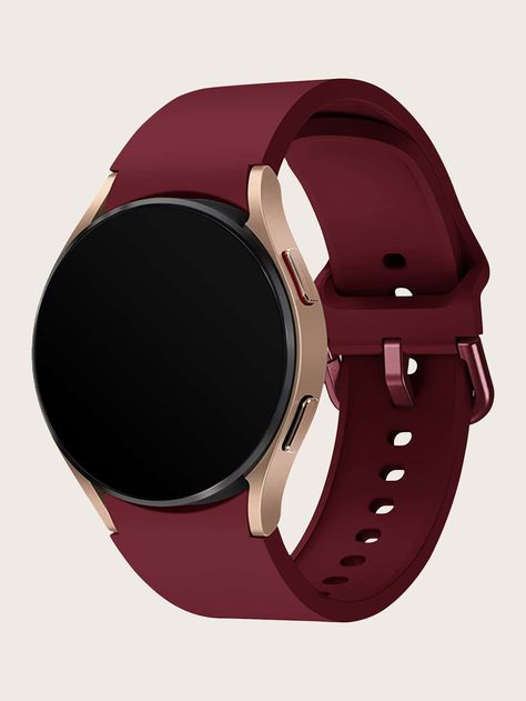 Burgundy    Silicone   Embellished   Smart Watches & Accs Stylish Shoes Heels, Galaxy Watch 5 Pro, Fossil Smart Watch, Samsung Galaxy Watch 4, Color Borgoña, Galaxy Watch 5, Best Smart Watches, Samsung Smart Watch, Fancy Watches