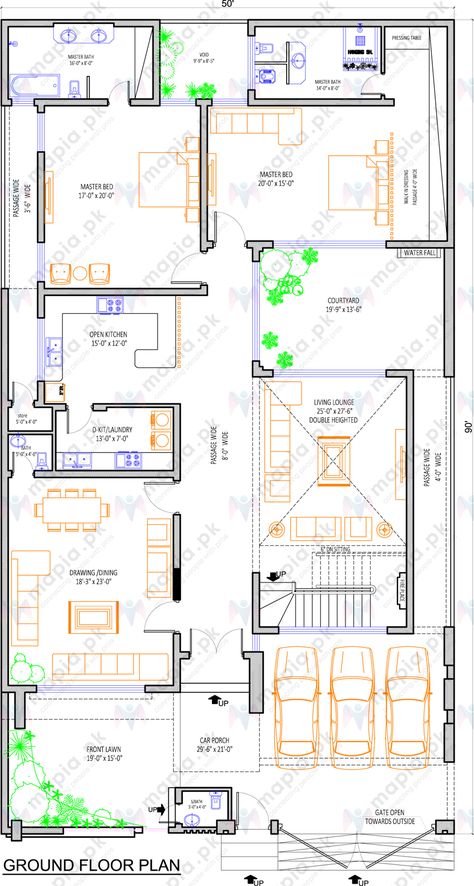 35×70 House Design, 30x60 Modern House Plans, 50×90 House Plan, 30×90 House Plan, 40×80 House Plan, 60x90 House Plan, 50 X 90 House Plan, 40 X 70 House Plans, 50x90 House Plans Layout Pakistan