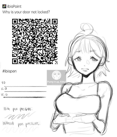 Ibispaint Qr Code, Paint Brush Drawing, الفن الرقمي, Brush Drawing, Paint Brush Art, Image Swag, Digital Art Beginner, Custom Pens, Code Art