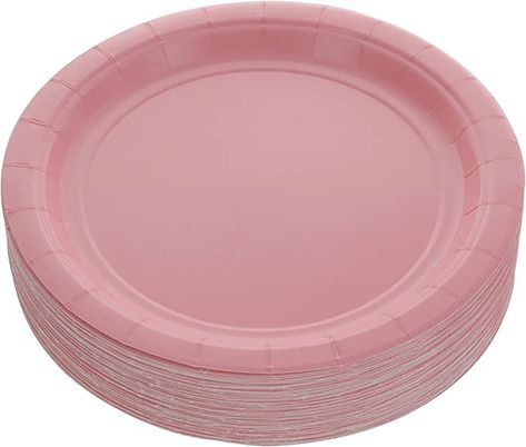 Amazon.com: Amcrate Pink Disposable Party Paper Dessert Plates 6 3/4" - Ideal for Weddings, Party’s, Birthdays, Dinners, Lunch’s. (Pack of 50) : Health & Household Baby Pink Plates, Pink Disposable Plates, Pink Paper Plates, Pink Plates, Rugby Club, Club Bar, Disposable Plates, Travel Party, Picnic Party