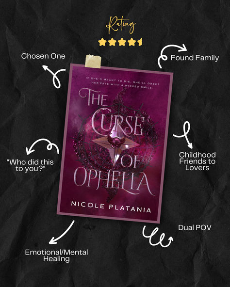 "Everyone must sacrifice something, Ophelia. That is a truth you must learn if you wish to play this twisted game." Who doesn't love an absolute bad ass warrior FMC? This Dual POV with both the FMC and MMC both believing they've made/are making the biggest sacrifices to save the people they love was a story that kept me on the edge! Plus, a little bit of chaos wrapped in undying friendships? Brilliance. ✨  Read the Full Review on the Blog! Books Romance, Recommended Books, Fantasy Books To Read, Recommended Books To Read, Book Recs, The Curse, Read Later, Book Ideas, Reading List