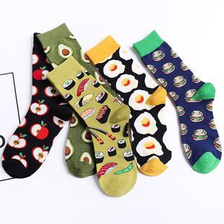 Cute Cartoon Food, Avocado Sushi, Avocado Socks, Food Socks, Food Kawaii, Art Socks, Funky Socks, Stylish Socks, Soft Sock