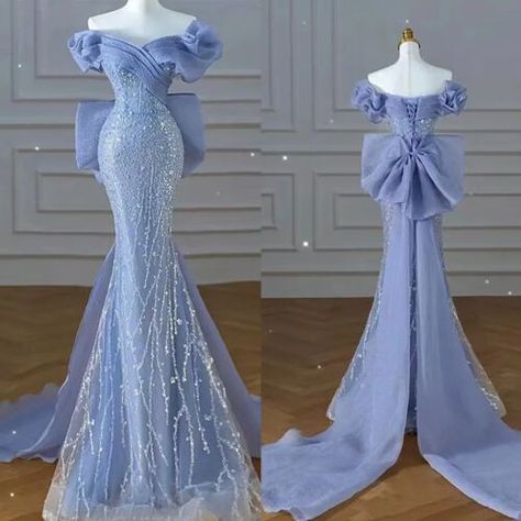 Unique Fitted Dress, Mermaid Design Dress, Mermaid Fantasy Dress, Elegant Blue Outfit, Elegant Dresses Blue, Blue Gowns Elegant, Mermaid Dresses Prom, Blue Fantasy Dress, Mermaid Dress Prom