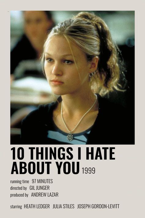 2000s Movie Posters, About Time Movie Poster, 90s Romance Movies, 90s 2000s Movies, Best Teen Movies, Movies To Watch Teenagers, Vintage Photo Editing, 10 Things I Hate About You, Girly Movies