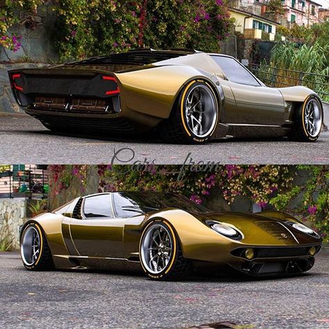 Liquid Gold Miura Restomod 😱😍 Yay or Nay? 😳 •• 📷 by @cars_from 🔥 Follow @carsworldwide247 Exotic Sports Cars, Xe Bugatti, Best Lamborghini, Aventador Lamborghini, Lamborghini Lamborghini, Luxury Sports Cars, Lamborghini Miura, Lamborghini Cars, Custom Muscle Cars