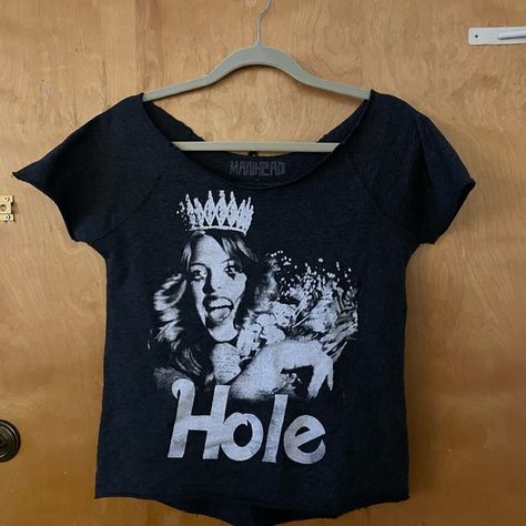 Hole band tee Kittie Band Tshirt, Aesthetic Band Tees, Hole Shirt Band, Hole Band Shirt, Band Tshirt Aesthetic, Band Tee Aesthetic, Band Tshirt Outfit, Hole Band, Hole Shirt