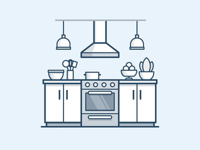 Kitchen Icon Refurbished Furniture, Flat Web Design, Kitchen Icon, Kitchen Logo, Doodle Icon, Rock Ideas, Web Layout Design, Simple Illustration, Logo Illustration