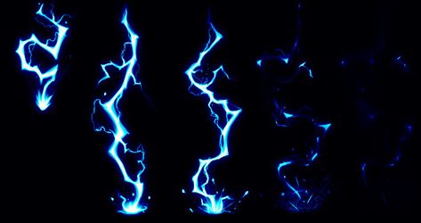 How To Draw Lightning Digital, Lightning Reference Drawing, Lightning Drawing Tutorial, Lightning Effect Drawing, How To Draw Electricity, Lightning Strike Drawing, Draw Electricity, Vfx Lightning, Drawing Electricity