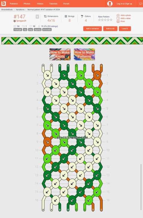 Avocado Bracelet Pattern, Avocado Friendship Bracelet, Zig Zag Friendship Bracelet Pattern, Bracelet Bresilien Pattern, Avocado Bracelet, Zig Zag Friendship Bracelet, Easy Bracelet Patterns, Bracelet Template, Cool Friendship Bracelets