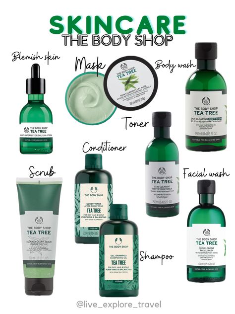 Tea Tree Body Scrub, Facial Wash Packaging, Toner Packaging, Tea Tree Oil Face Wash, Tea Tree Skincare, Body Shop Products, Best Tea Tree Oil, Tea Tree Oil Skin, Lemon Facial