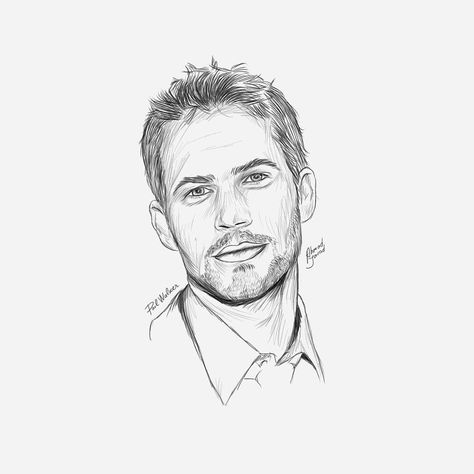 Paul Walker, Paul Walker Drawing, Paul Walker Pictures, Art Illustration Drawing, Draw Picture, Fast And Furious, Illustration Drawing, Walkers, Pictures To Draw