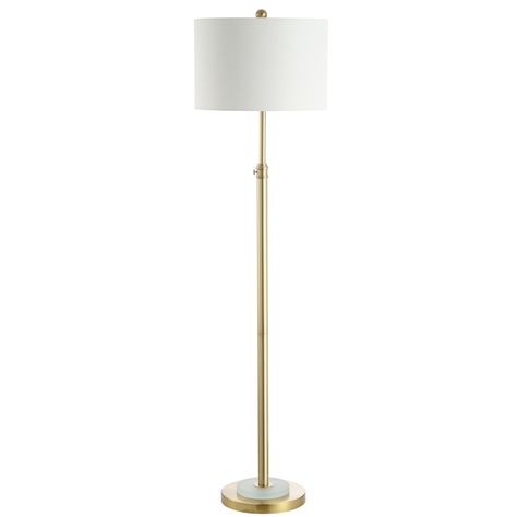 FLL4051A Floor Lamps - Lighting by Safavieh Gold Floor, Tall Floor Lamps, Traditional Floor Lamps, Gold Floor Lamp, Gold Fixtures, Contemporary Floor Lamps, White Floor Lamp, Metal Floor Lamps, Brass Floor Lamp