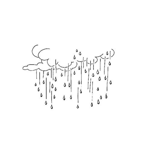 Rain Cloud Tattoos, Clouds Drawing, Rain Tattoo, Storm Tattoo, Seni Vintage, Cloud Tattoo, Cloud Drawing, Desenho Tattoo, Journal Themes