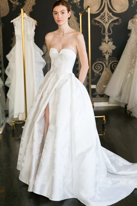 Reem Acra Wedding Dress - Designer Wedding Dress Trunk Show at Jessica Haley Bridal in Rye, NY - New York's premier wedding dress designer, Reem Acra is coming to Westchester from 3/29-3/31. Grab your exclusive bridal appointment today! #weddingdress #bride #bridalshopping #weddingideas Wedding Dress Cream, Reem Acra Wedding Dress, Reem Acra Bridal, Formal Wedding Dress, Bridal Appointment, Plain Wedding Dress, Exclusive Event, Wedding Engagement Pictures, Designer Runway