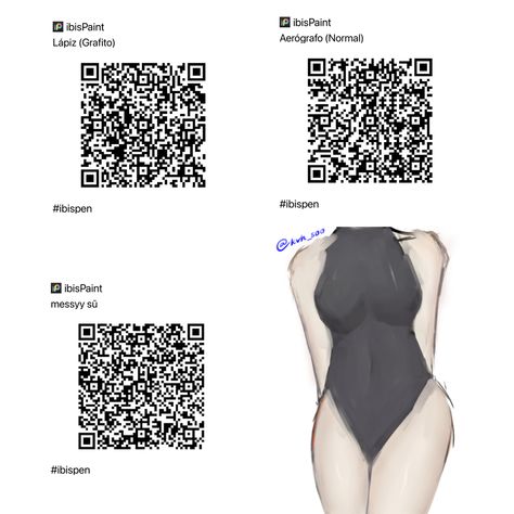 Ibispaint Lineart, Brush Qr Code, Shading Brush, Shading Drawing, الفن الرقمي, Skin Shades, Brush Art, Body Drawing Tutorial, Paint Brush Art