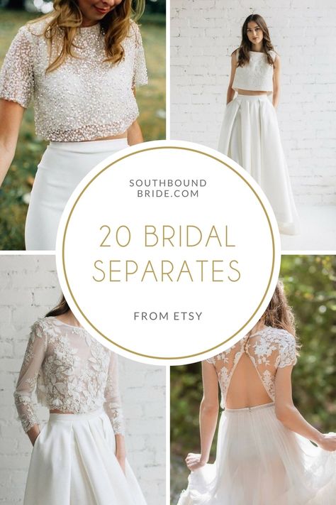 Wedding Bodice Separates, 2 Piece Wedding Dress Crop Tops Tulle Skirts, Two Piece Long Sleeve Wedding Dress, Plus Size Bridal Separates, Vintage Two Piece Wedding Dress, Beach Wedding Dress Two Piece, 2 Piece Boho Wedding Dress, Diy Wedding Skirt, Wedding Dress Skirt And Top