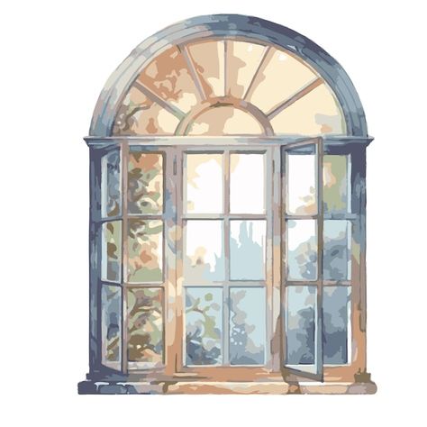 Nature, Door Illustration Drawings, Painting Of A Window, Door Illustration, Window Aesthetic, Shadow Illustration, Window Illustration, Window Drawing, House Door
