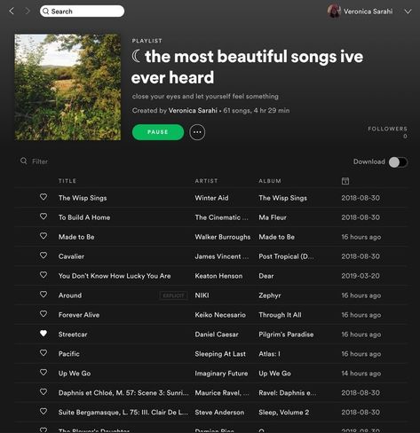 Song Lists For Moods Spotify, Playlist For Every Mood, Good Mood Playlist Names, Names Of Songs Everyone Is Looking For, Art Playlist Names, Prettiest Songs Ive Ever Heard, Vibing Playlist Names, Songs That Are Perfect, Spotify Songs Recommendations