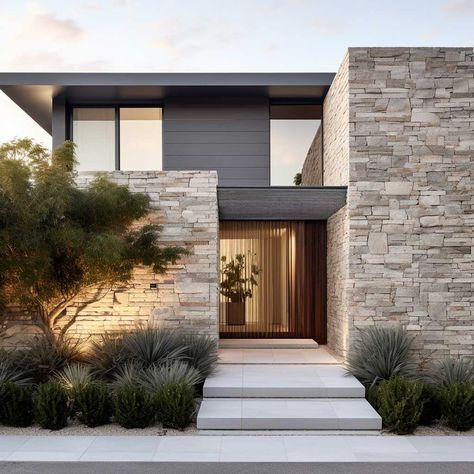 How Stone Cladding Transforms Exterior Walls • 333+ Images • [ArtFacade] Stone Cladding House Exterior, Stone Cladding Exterior Modern, Natural Stone Cladding Exterior, Grey Stone House Exterior, Outdoor Wall Tiles, Grey Stone House, Stone Cladding Exterior, Japanese Exterior, Building Cladding