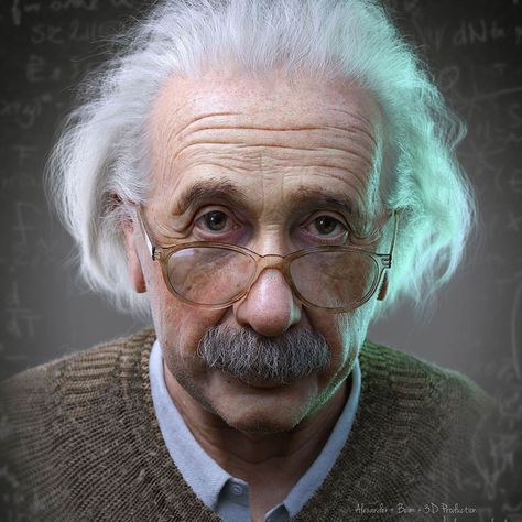 Albert Einstein 3D Porträt für ein Hologram. Gesichtsanimation/Rigging Albert Einstein Pictures, Albert Einstein Photo, 3d Portrait, Famous Scientist, Photographie Portrait Inspiration, Albert Einstein Quotes, Einstein Quotes, People Fall In Love, Realistic Paintings