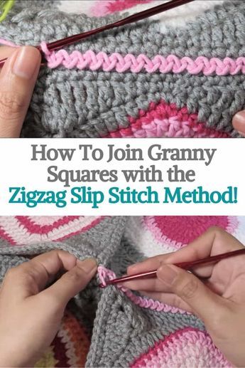 Join Granny Squares, Joining Crochet Squares, Joining Granny Squares, Granny Square Haken, Slip Stitch Crochet, Granny Square Crochet Patterns, Granny Square Crochet Patterns Free, Gilet Crochet, Stitch Crochet