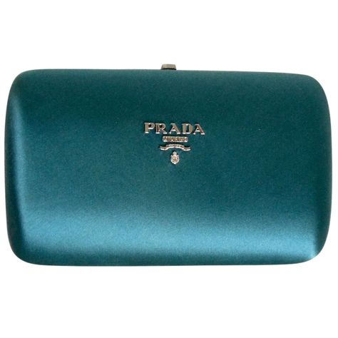 Lbd Accessories, Prada Clutch, Silk Clutch, Luxury Bags Collection, Bag Prada, Blue Accessories, Bag Collection, I Am A Queen, Green Satin