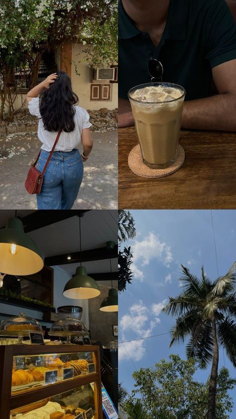 Outdoor layout 🌷 Aesthetic Cafe Layout, Cafe Photography Aesthetic, Cafe Post Ideas, Food Photography Cafe, Aesthetic Photo Layout, Cafe Pics Aesthetic, Cafe Poses Instagram Aesthetic, Insta Aesthetic Pics, Cafe Pic Ideas