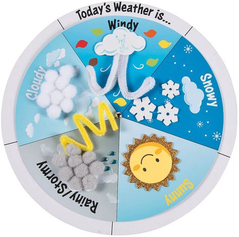 Weather Wheel, Weather For Kids, Wheel Crafts, Weather Activities Preschool, Weather Activities For Kids, Learning Activities For Kids, Weather Crafts, Preschool Colors, Magnet Crafts