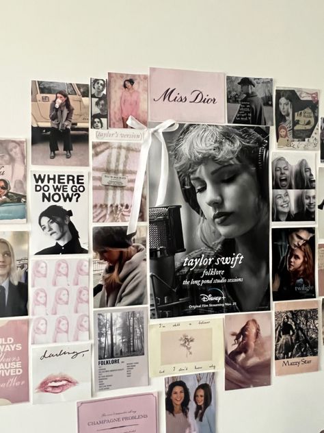 Aesthetic Pictures On Wall Bedroom, Shes All That Aesthetic, Pink Room Aesthetic Vintage, Prints On Wall, Taylor Swift Gracie Abrams, Girly Posters, Lana Makeup, Girly Poster, Ribbon Aesthetic