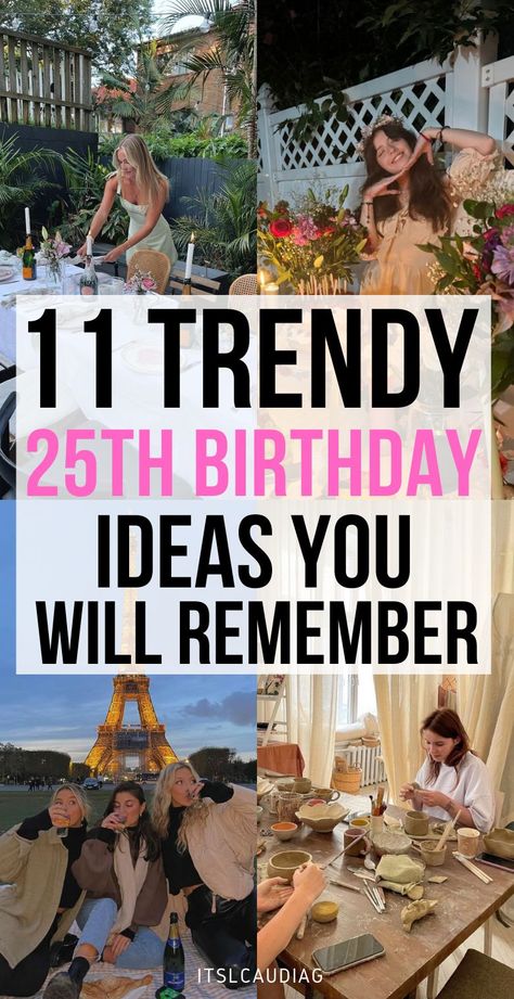 Unique Birthday Ideas For Women, Birthday Ideas For 26 Year Old Woman, 23 Year Old Birthday Ideas, 27th Birthday Party Ideas, 26 Year Old Birthday Ideas, 25 Year Old Birthday Ideas, Group Birthday Party Ideas, Birthday Themes For Women Ideas, 25th Bday Ideas