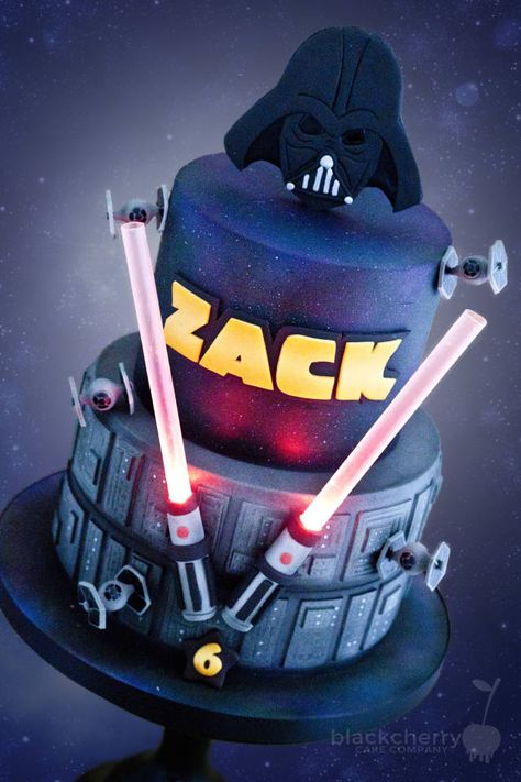 Star Wars Darth Vader Cake, Imperial Star Wars, Darth Vader Party, Darth Vader Cake, Star Wars Cake Toppers, Star Wars Birthday Cake, Star Wars Cookies, Chocolate Hazelnut Cake, Star Wars Baby Shower