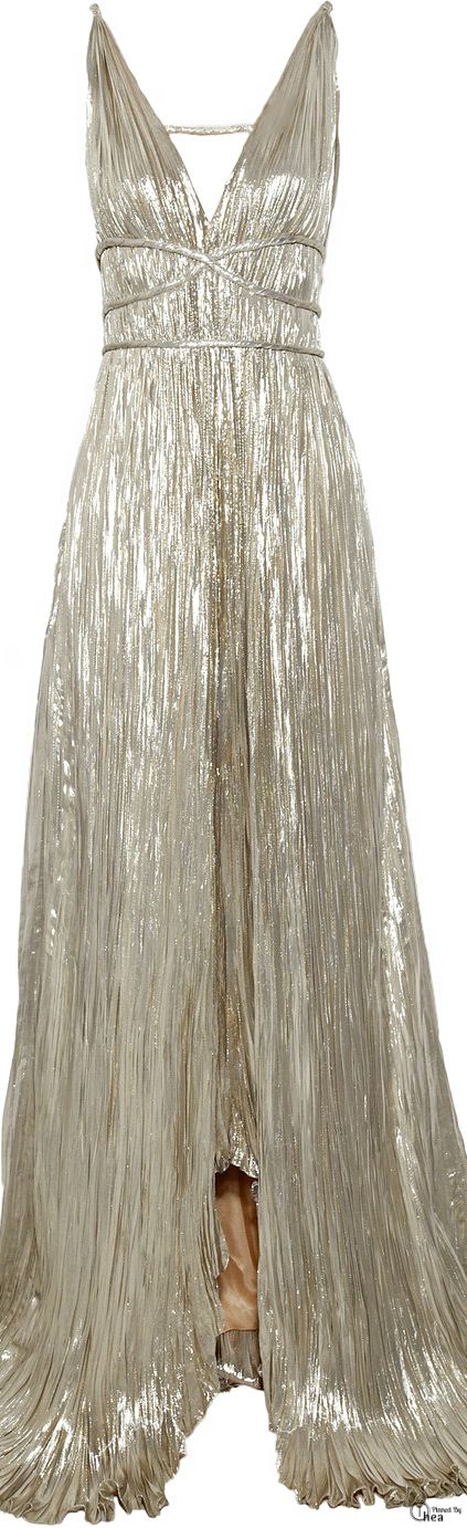 I am in LOVE with this dress!! Oscar De La Renta Silver Pleated Lamé Gown | cynthia reccord Futuristic Gown, Mode Glamour, Mode Boho, Vintage Mode, Gorgeous Gowns, Beautiful Gowns, Fancy Dresses, Dream Dress, Special Occasion Dresses