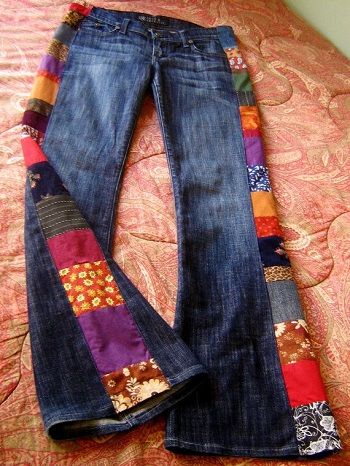 Estilo Hippy, Mode Hippie, Estilo Hippie, Hippie Pants, Mode Jeans, Look Boho, Patchwork Jeans, Upcycled Fashion, Hippie Outfits