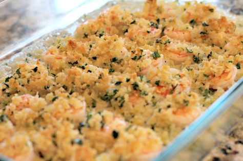 Garlicky Baked Shrimp | normalcooking Garlicky Baked Shrimp, Lunch Bites, Resep Seafood, Meatless Recipes, Baked Shrimp, Summer Cookouts, Shrimp Dishes, Think Food, Idee Pasto Sano