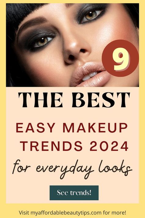 Here are the best 9 makeup trends in 2024. These trends are perfect for those who want to elevate their everyday makeup looks. Find all the new makeup techniques, trendy blue eyeshadows, grunge makeup, and more here. Click the link to check all the new makeup trends for this new year. Minimalistic Makeup, Makeup Dewy, Makeup Looks Everyday, New Makeup Trends, 2023 Makeup, Boho Makeup, Latest Makeup Trends, Casual Makeup, Work Makeup