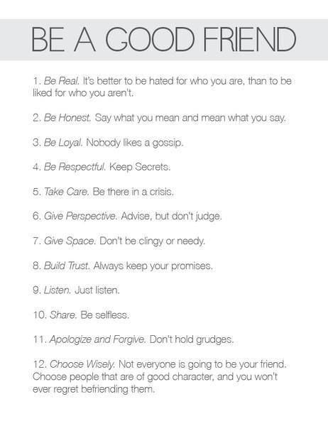 HOW to be a good friend.  I hope I do these things, but I KNOW I have amazing friends that do! Check On Friends Quotes, Being A Better Friend Quotes, Traits Of A Good Friend, Ways To Be A Good Friend, Positiva Ord, Social Wellness, True Friendships, Friend Advice, Being A Friend