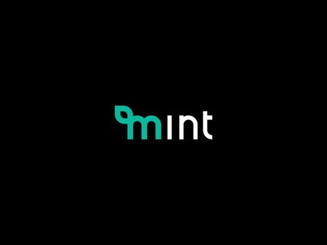 mint by aninndesign Mint Logo Design, Mint Branding, Coding Logo, Eco Logo Design, Mint Logo, Green Branding, Dog Logo Design, Draw Logo, Mobile Logo
