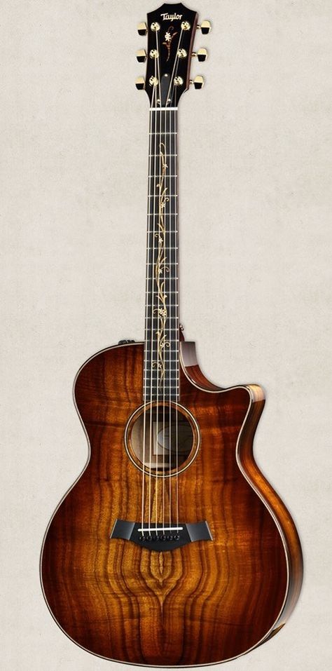 Really wanting this K24ce Taylor guitar right now! It has a bright and focused voice, warm overtones, and a lot of depth. Not the mention island vine fretboard inlay! What a beauty right? Fretboard Inlay, Custom Acoustic Guitars, Lucas Lima, Taylor Guitars Acoustic, Taylor Guitar, Taylor Guitars, Guitar Tuners, Guitar Photography, Guitar Collection