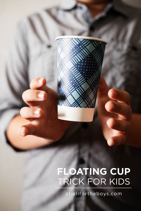 Simple floating cup party trick for kids to learn! Floating Cup, How To Do Magic, Learn Magic Tricks, Magic Tricks For Kids, Floating Cups, Cool Magic Tricks, Magic Illusions, Easy Magic Tricks, Learn Magic