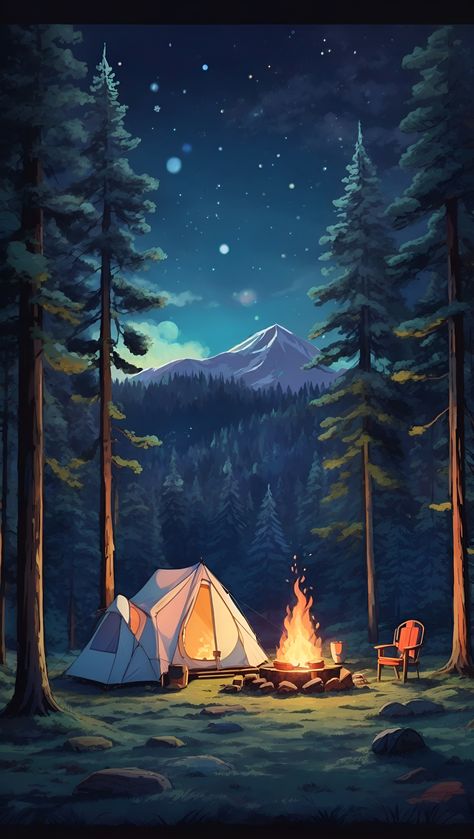 More cozy content on our YouTube channel. 🍂 Subscribe, we welcome everyone 🧡🫰 #cozy #autumn #lofi #relax #atmosphere Nature, Cozy Lofi Wallpaper, Chill Lofi Wallpaper, Lofi Chill Wallpaper, Chill Pictures, Cozy Background, Lofi Wallpaper, Camping Cartoon, Camping Drawing