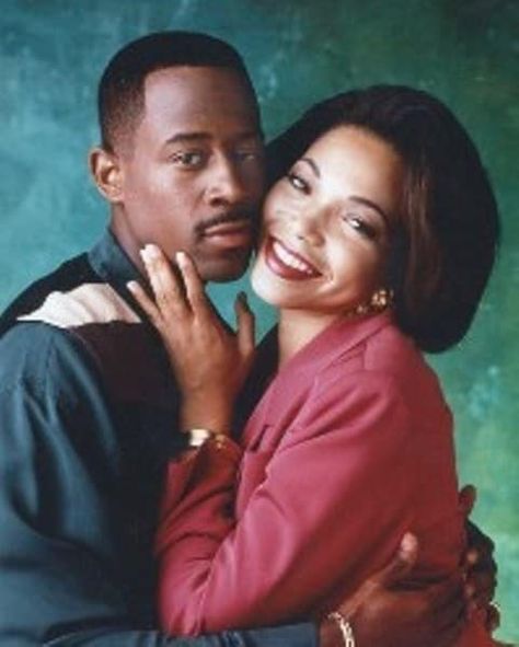 There's something to be said about a couple that can laugh and be silly together and these two had that down pat. Martin was definitely a handful, but he never stepped out on Gina, and I love that about their particular portrayal of black love on TV. Martin And Gina, 90s Couples, Martin Show, Martin Lawrence, Black Love Couples, Famous Black, Cute Black Couples, Black Couples Goals, Tv Couples