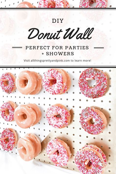 Donut Wall Diy, Diy Donut Wall, Donut Display, Diy Donut, Easy Donuts, Diy Donuts, Donut Decorations, Donut Birthday Parties, Donut Wall