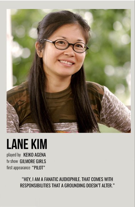 minimal polaroid character poster for lane kim from gilmore girls Lane Kim Quotes, Gilmore Girls Aesthetic Poster, Gilmore Girls Monopoly, Lane Kim Aesthetic, Gilmore Poster, Lane Gilmore, Lane Kim Gilmore Girls, Hep Alien, Gilmore Girls Lane