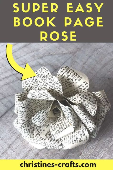 Gorgeous Book Page Roses - Surprisingly Easy to Make Folded Paper Flowers, Diy Old Books, Book Page Roses, Book Page Flowers, Book Centerpieces, Book Themed Party, Paper Flowers Diy Easy, Old Book Crafts, Recycled Books