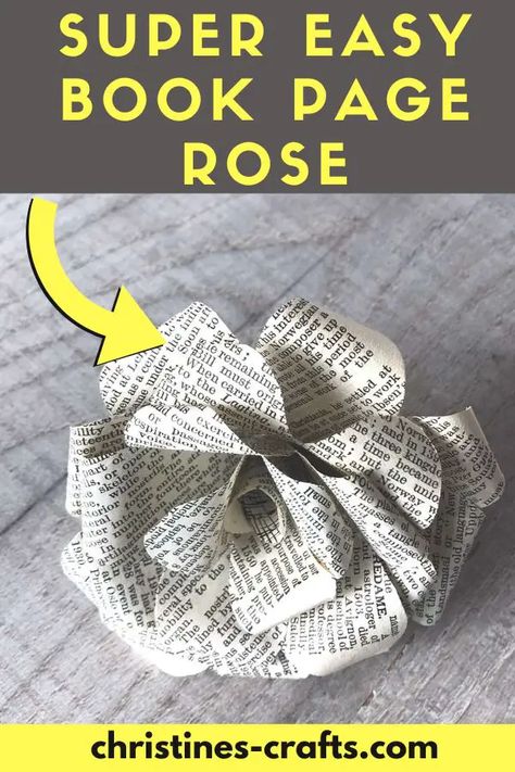 Gorgeous Book Page Roses - Surprisingly Easy to Make Book Page Roses, Book Page Flowers, Book Centerpieces, Old Book Crafts, Recycled Books, Book Page Crafts, Paper Flower Decor, Upcycle Books, Paper Flower Crafts