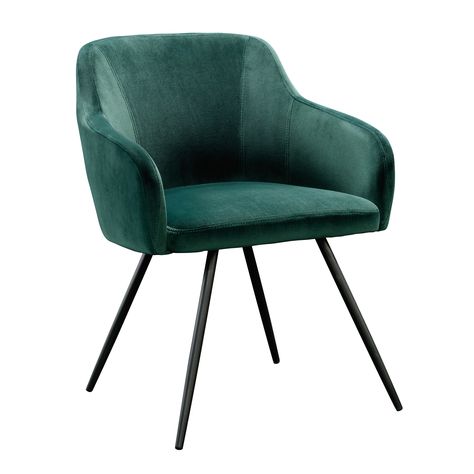 Mercury Row Casanova Armchair | Wayfair Emerald Green Velvet Chair, Velvet Accent Chairs, Green Leather Chair, Tan Leather Chair, Industrial Office Chairs, Green Velvet Chair, Emerald Velvet, White Upholstery, Velvet Accents