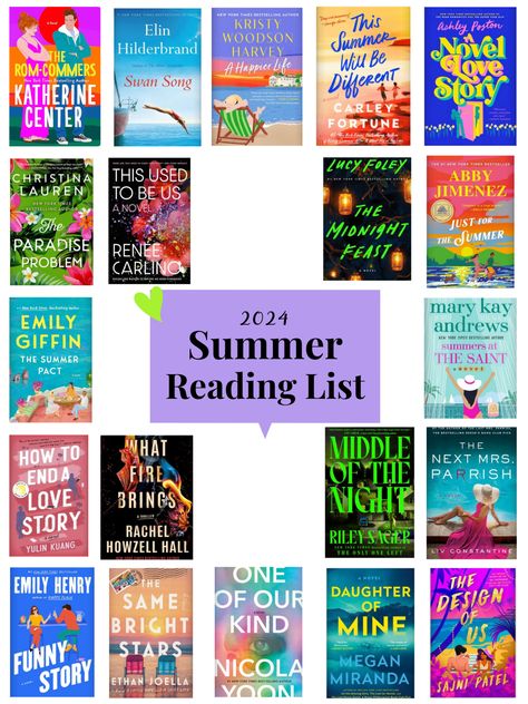 My Summer 2024 Reading List! - How Sweet Eats Movie Suggestions, Fall Reading List, Fiction Books To Read, Summer Reading Challenge, Book Club Reads, Fall Reading, Summer Books, Summer Reading Lists, Little Library