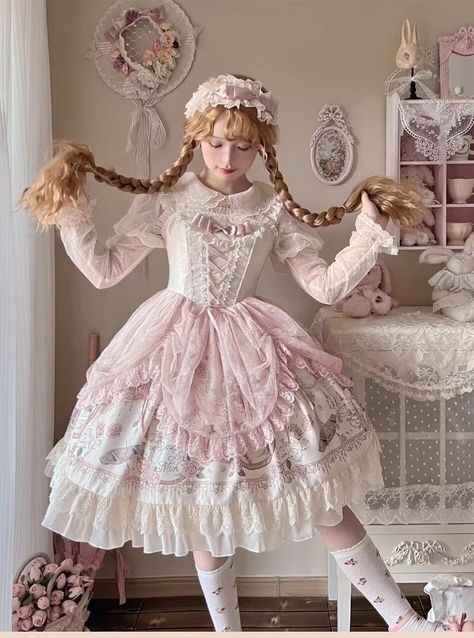 Kawaii, Cute Jumpers, Japanese Lolita, Kawaii Dress, Jumper Skirt, Uniform Fashion, Sweet Lolita, Sheer Material, Harajuku Fashion