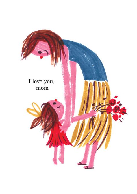 가족 일러스트, Mothers Day Drawings, Mom Art, Family Illustration, Love Illustration, Mom Day, Mother's Day Card, Art Drawings For Kids, Children's Book Illustration